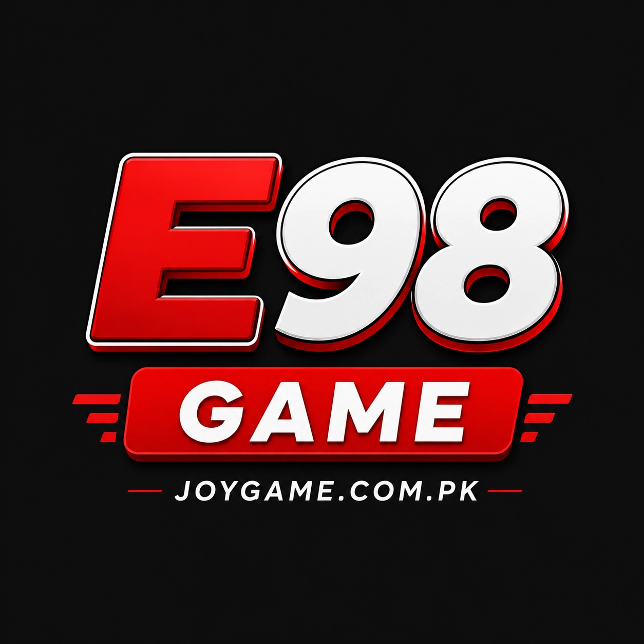 E98 Game logo with bold red and white text and JOYGAME.COM.PK branding.
